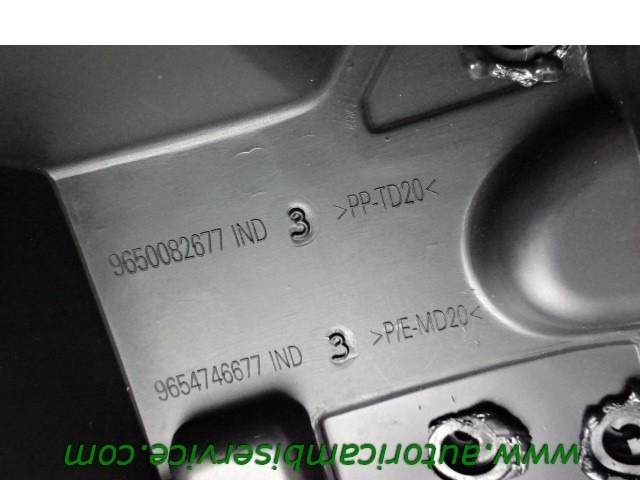 MOUNTING PARTS, INSTRUMENT PANEL, BOTTOM OEM N. 9650082677 ORIGINAL PART ESED PEUGEOT 207 / 207 CC WA WC WK (2006 - 05/2009) DIESEL 14  YEAR OF CONSTRUCTION 2006