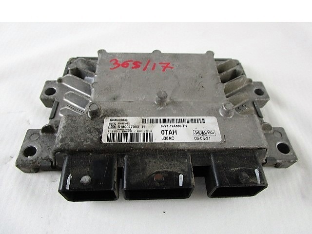 BASIC DDE CONTROL UNIT / INJECTION CONTROL MODULE . OEM N. 8V21-12A6650-TH ORIGINAL PART ESED FORD FIESTA (09/2008 - 11/2012) BENZINA/GPL 14  YEAR OF CONSTRUCTION 2009