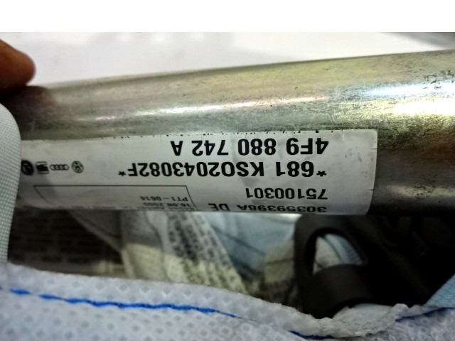 HEAD AIRBAG, RIGHT OEM N. 4F9880742A ORIGINAL PART ESED AUDI A6 C6 4F2 4FH 4F5 BER/SW/ALLROAD (07/2004 - 10/2008) DIESEL 30  YEAR OF CONSTRUCTION 2005