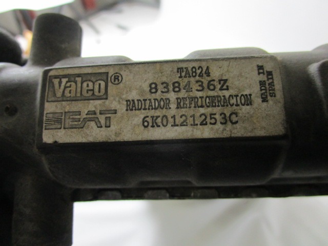 RADIATORS . OEM N. 6K0121253C ORIGINAL PART ESED SEAT CORDOBA (1993 - 1999) BENZINA 14  YEAR OF CONSTRUCTION 1995