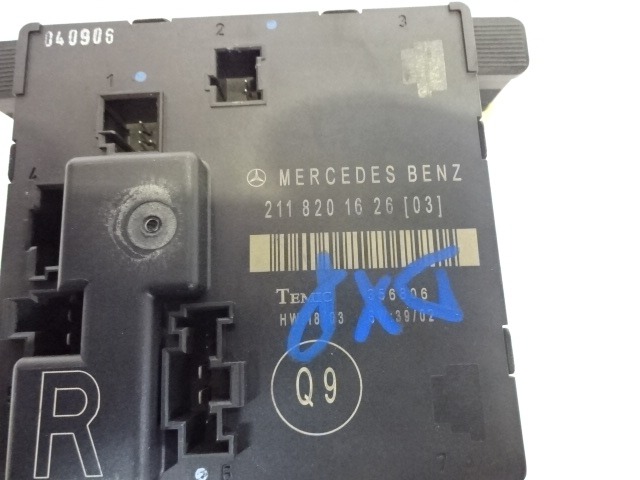 CONTROL OF THE FRONT DOOR OEM N. 2118201626 ORIGINAL PART ESED MERCEDES CLASSE E W211 BER/SW (03/2002 - 05/2006) DIESEL 32  YEAR OF CONSTRUCTION 2005
