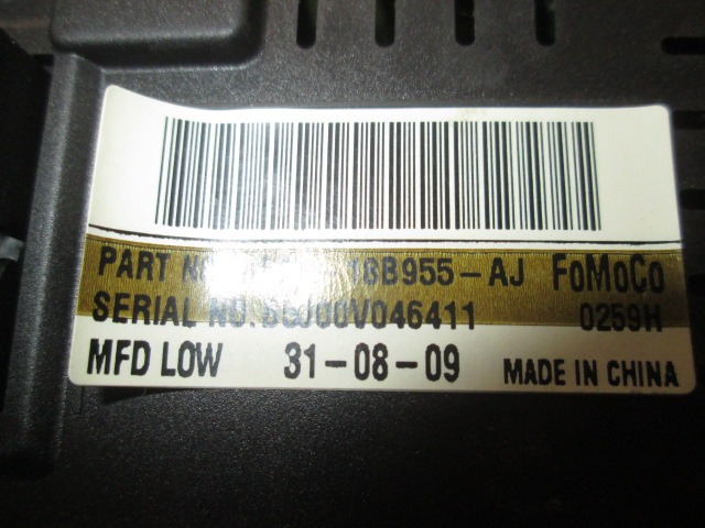 BOARD COMPUTER OEM N. 8A6T-18B955-AJ ORIGINAL PART ESED FORD FIESTA (09/2008 - 11/2012) BENZINA 12  YEAR OF CONSTRUCTION 2010