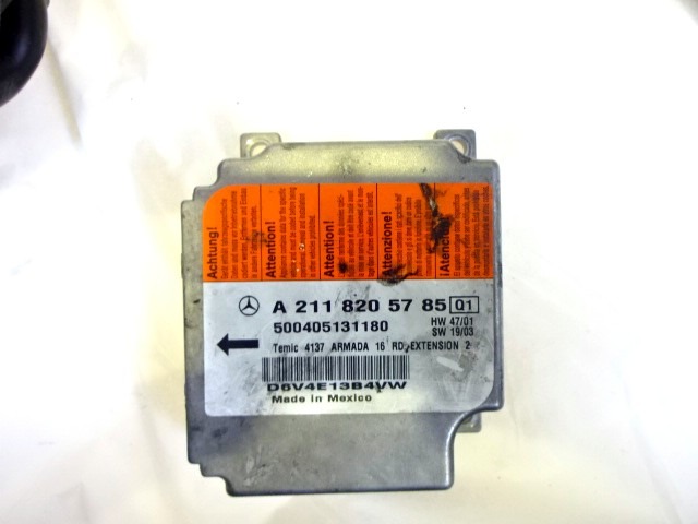 KIT COMPLETE AIRBAG OEM N. 17129 KIT AIRBAG COMPLETO ORIGINAL PART ESED MERCEDES CLASSE E W211 BER/SW (03/2002 - 05/2006) DIESEL 32  YEAR OF CONSTRUCTION 2004