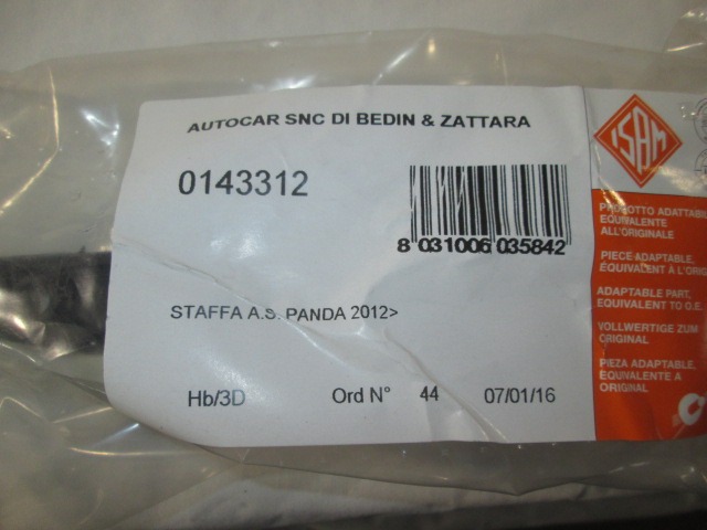 TRIM PANEL, TRIM ELEMENTS, REAR OEM N. 51880501 ORIGINAL PART ESED FIAT PANDA 319 (DAL 2011) BENZINA/METANO 9  YEAR OF CONSTRUCTION 2012