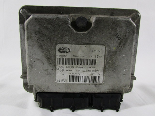 BASIC DDE CONTROL UNIT / INJECTION CONTROL MODULE . OEM N. 55196261 ORIGINAL PART ESED FIAT PANDA 169 (2003 - 08/2009) BENZINA 12  YEAR OF CONSTRUCTION 2004