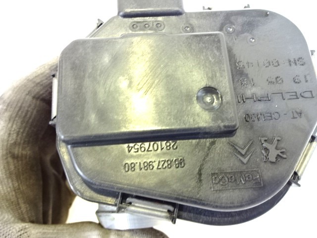 COMPLETE THROTTLE BODY WITH SENSORS  OEM N. 9682798180 ORIGINAL PART ESED PEUGEOT 207 / 207 CC WA WC WK (05/2009 - 2015) DIESEL 16  YEAR OF CONSTRUCTION 2010