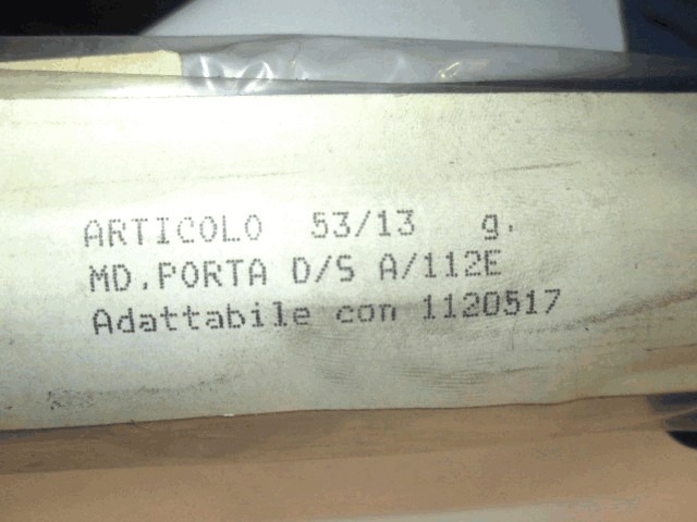 MOULDINGS FENDER OEM N.  ORIGINAL PART ESED AUTOBIANCHI A112 (1969 - 1986)BENZINA 10  YEAR OF CONSTRUCTION