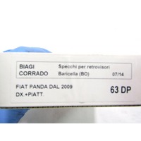 MIRROR GLASS OEM N. 71754720 ORIGINAL PART ESED FIAT PANDA 169 (2009 - 2011) BENZINA/GPL 12  YEAR OF CONSTRUCTION 2010