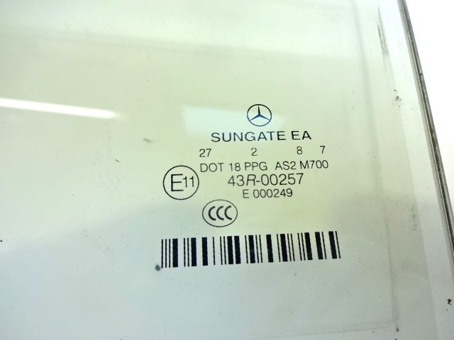 DOOR WINDOW, TINTED GLASS, REAR LEFT OEM N. A2217301518 ORIGINAL PART ESED MERCEDES CLASSE S W221 (2005 - 2013)BENZINA 55  YEAR OF CONSTRUCTION 2008