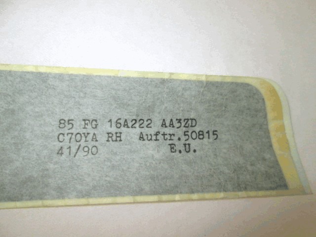 MOULDINGS FENDER OEM N. 85FG16A222AA3ZD ORIGINAL PART ESED FORD FIESTA (1976 - 1983)BENZINA 11  YEAR OF CONSTRUCTION 1976