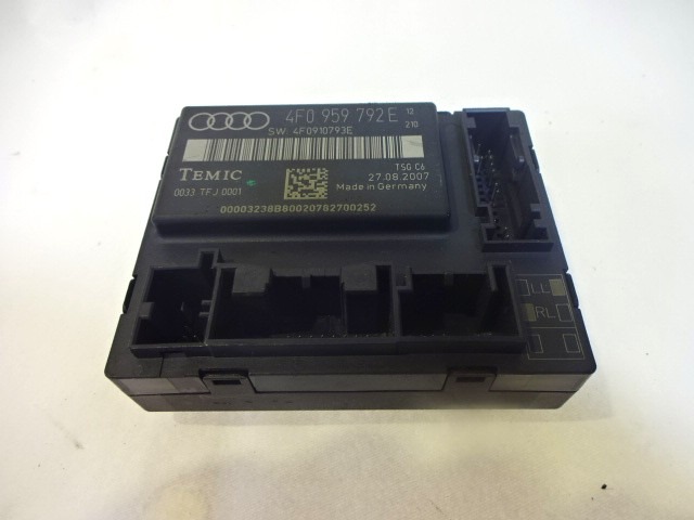 CONTROL OF THE FRONT DOOR OEM N. 4F0959792E ORIGINAL PART ESED AUDI A6 C6 4F2 4FH 4F5 BER/SW/ALLROAD (07/2004 - 10/2008) DIESEL 27  YEAR OF CONSTRUCTION 2007