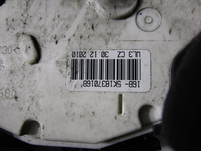 CENTRAL LOCKING OF THE RIGHT FRONT DOOR OEM N. 5K1837016B ORIGINAL PART ESED VOLKSWAGEN POLO (06/2009 - 02/2014) DIESEL 16  YEAR OF CONSTRUCTION 2011