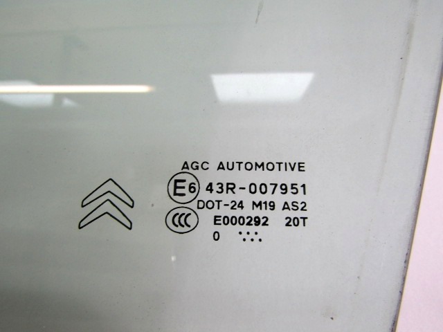 DOOR WINDOW, FRONT LEFT OEM N. 9201P4 ORIGINAL PART ESED CITROEN C3 MK2 SC (2009 - 2016) BENZINA 14  YEAR OF CONSTRUCTION 2011