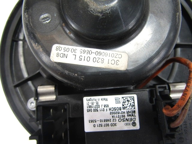 BLOWER UNIT OEM N. 3C1820015L ORIGINAL PART ESED VOLKSWAGEN GOLF MK5 BER/SW (02/2004-11/2008) BENZINA 16  YEAR OF CONSTRUCTION 2008