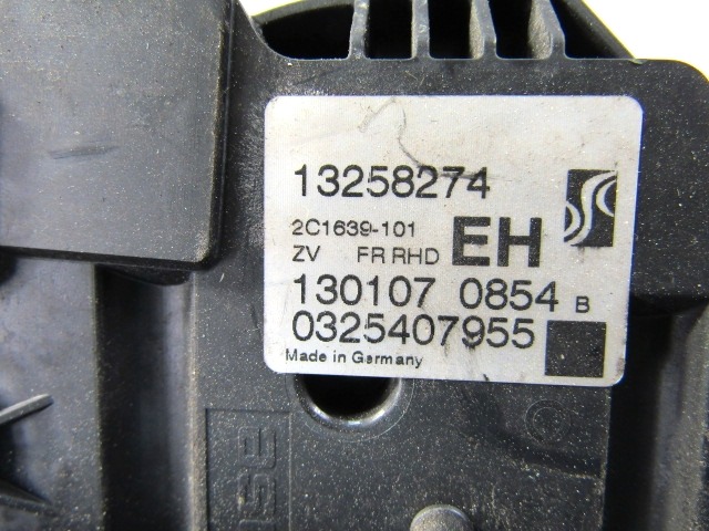 CENTRAL LOCKING OF THE RIGHT FRONT DOOR OEM N. 13258274 ORIGINAL PART ESED OPEL CORSA D (2006 - 2011) BENZINA 12  YEAR OF CONSTRUCTION 2007