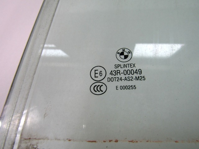 DOOR WINDOW, TINTED GLASS, REAR LEFT OEM N. 51357044191 ORIGINAL PART ESED BMW SERIE 5 E60 E61 (2003 - 2010) DIESEL 30  YEAR OF CONSTRUCTION 2008