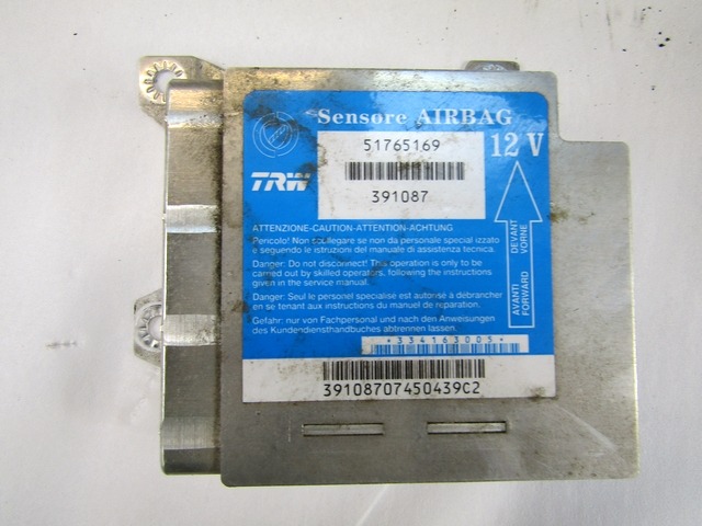 KIT COMPLETE AIRBAG OEM N. 18251 KIT AIRBAG COMPLETO ORIGINAL PART ESED LANCIA MUSA MK1 350 (2004 - 2007) DIESEL 13  YEAR OF CONSTRUCTION 2005