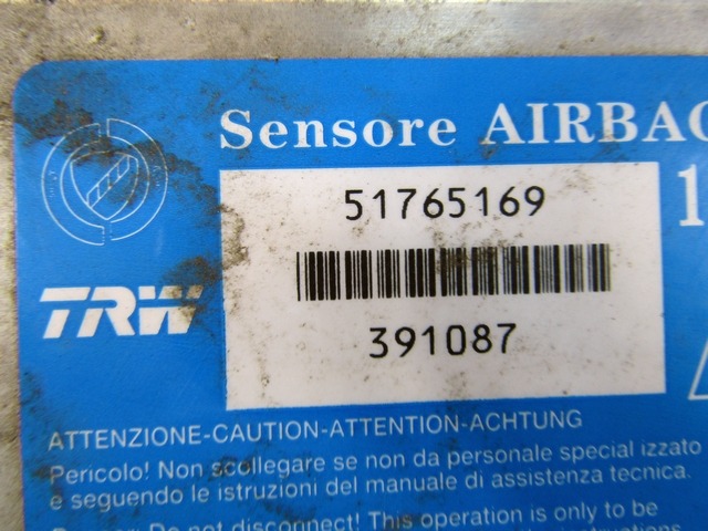 KIT COMPLETE AIRBAG OEM N. 18251 KIT AIRBAG COMPLETO ORIGINAL PART ESED LANCIA MUSA MK1 350 (2004 - 2007) DIESEL 13  YEAR OF CONSTRUCTION 2005