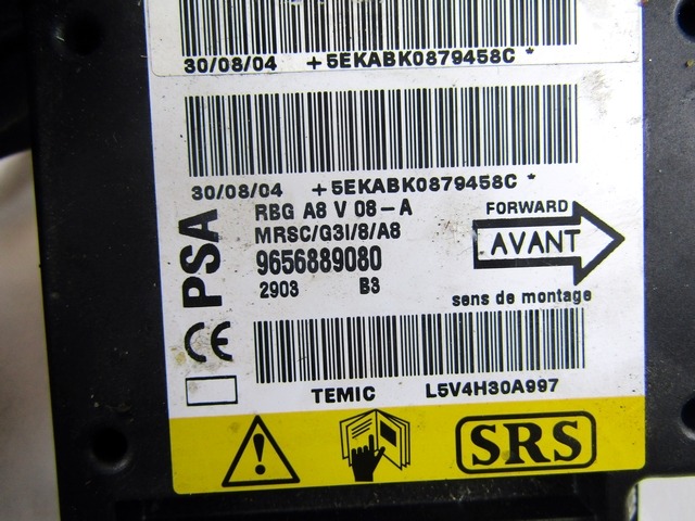 KIT COMPLETE AIRBAG OEM N. 16330 KIT AIRBAG COMPLETO ORIGINAL PART ESED CITROEN C3 / PLURIEL (2002 - 09/2005) BENZINA 11  YEAR OF CONSTRUCTION 2004