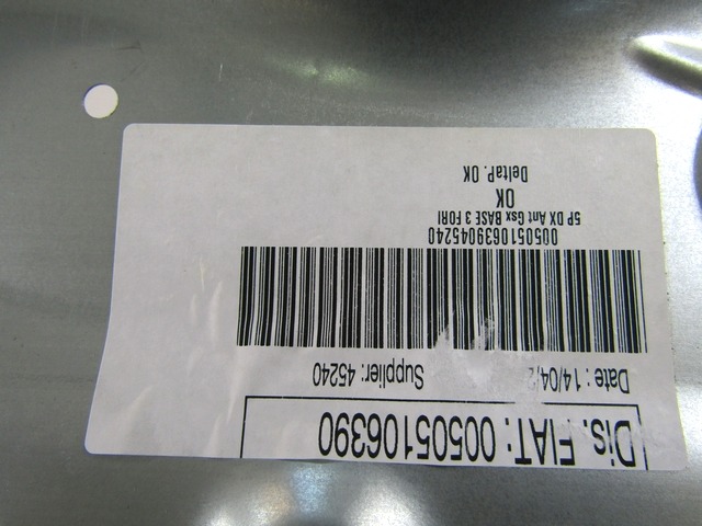 DOOR WINDOW LIFTING MECHANISM FRONT OEM N. 71754403 ORIGINAL PART ESED ALFA ROMEO GIULIETTA 940 (DAL 2010) DIESEL 20  YEAR OF CONSTRUCTION 2011