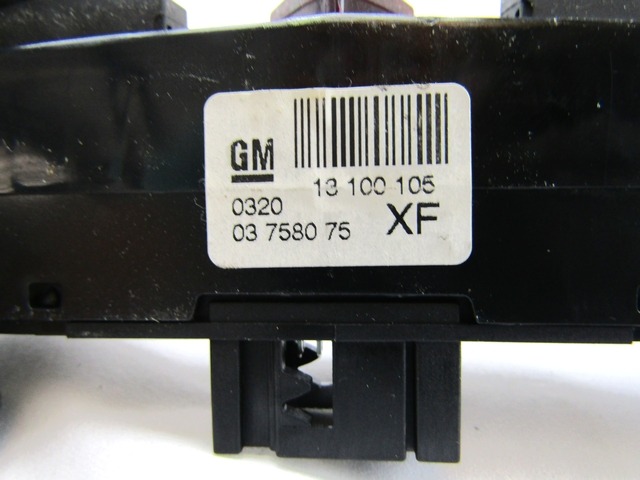 SWITCH HAZARD WARNING/CENTRAL LCKNG SYST OEM N. 13100105 ORIGINAL PART ESED OPEL ZAFIRA B A05 M75 (2005 - 2008) BENZINA 16  YEAR OF CONSTRUCTION 2006