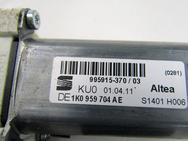 REAR DOOR WINDOW MOTOR OEM N. 1K0959704AE ORIGINAL PART ESED SEAT ALTEA XL 5P8 (2009 - 2015) DIESEL 20  YEAR OF CONSTRUCTION 2011