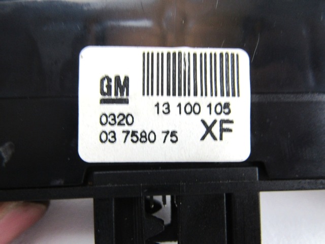 SWITCH HAZARD WARNING/CENTRAL LCKNG SYST OEM N. 13100105 ORIGINAL PART ESED OPEL ASTRA H RESTYLING L48 L08 L35 L67 5P/3P/SW (2007 - 2009) DIESEL 19  YEAR OF CONSTRUCTION 2008