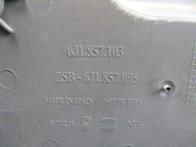 GLOVE BOX OEM N. 6J1857103 ORIGINAL PART ESED SEAT IBIZA MK4 BER/SW (2008 - 2012)DIESEL 14  YEAR OF CONSTRUCTION 2009