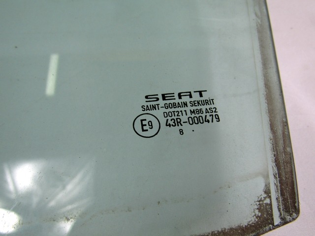 DOOR WINDOW, FRONT LEFT OEM N. 6J4845201B ORIGINAL PART ESED SEAT IBIZA MK4 BER/SW (2008 - 2012)DIESEL 14  YEAR OF CONSTRUCTION 2009