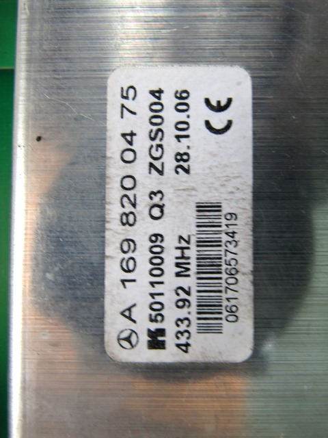 AMPLIFICATORE / CENTRALINA ANTENNA OEM N. A1698200475 ORIGINAL PART ESED MERCEDES CLASSE A W169 5P C169 3P (2004 - 04/2008) DIESEL 20  YEAR OF CONSTRUCTION 2007