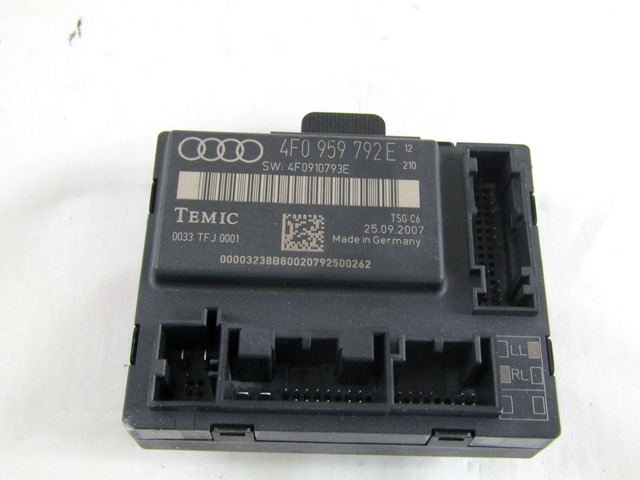 CONTROL OF THE FRONT DOOR OEM N. 4F0959792E ORIGINAL PART ESED AUDI A6 C6 4F2 4FH 4F5 BER/SW/ALLROAD (07/2004 - 10/2008) DIESEL 30  YEAR OF CONSTRUCTION 2007