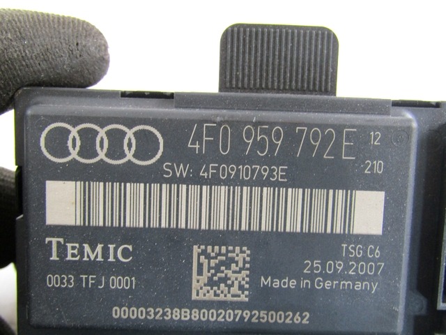 CONTROL OF THE FRONT DOOR OEM N. 4F0959792E ORIGINAL PART ESED AUDI A6 C6 4F2 4FH 4F5 BER/SW/ALLROAD (07/2004 - 10/2008) DIESEL 30  YEAR OF CONSTRUCTION 2007