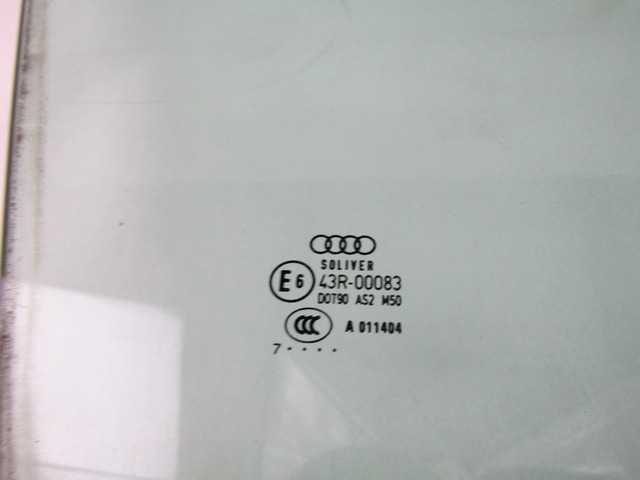 DOOR WINDOW, FRONT RIGHT OEM N. 4F0845202D ORIGINAL PART ESED AUDI A6 C6 4F2 4FH 4F5 BER/SW/ALLROAD (07/2004 - 10/2008) DIESEL 30  YEAR OF CONSTRUCTION 2007
