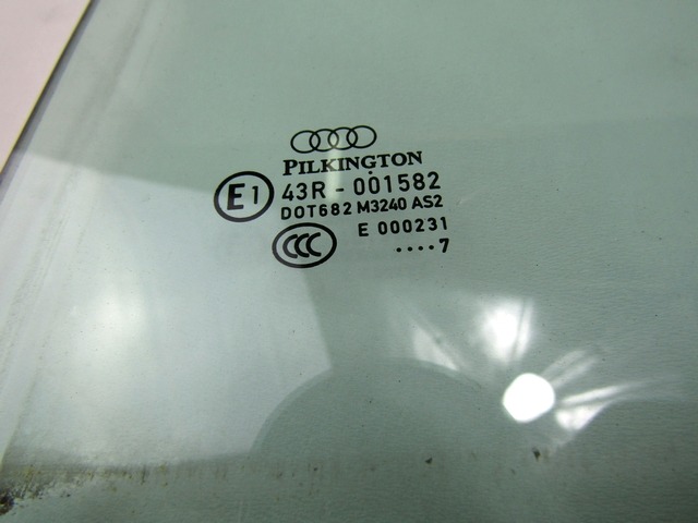 DOOR WINDOW, TINTED GLASS, REAR LEFT OEM N. 4L0845205 ORIGINAL PART ESED AUDI Q7 4L (2005 - 2015) DIESEL 30  YEAR OF CONSTRUCTION 2007