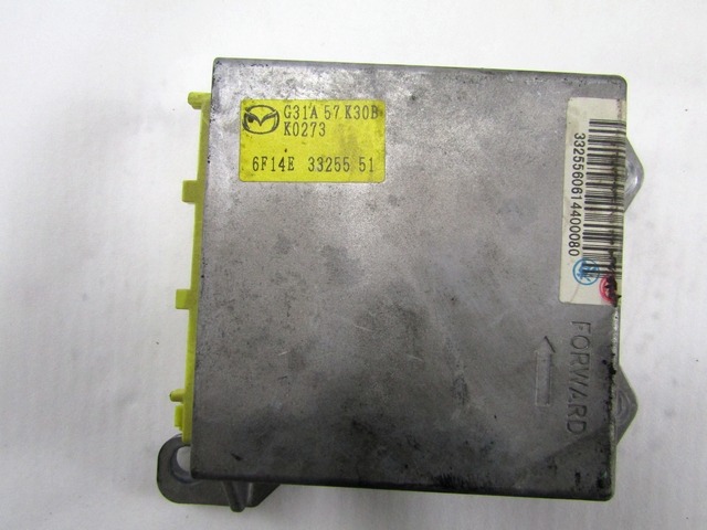 KIT COMPLETE AIRBAG OEM N. 18829 KIT AIRBAG COMPLETO ORIGINAL PART ESED MAZDA 6 GG GY (2003-2008) DIESEL 20  YEAR OF CONSTRUCTION 2007