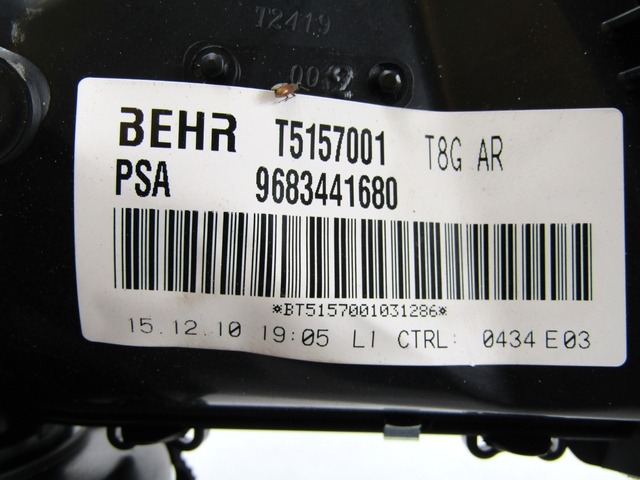 BLOWER UNIT OEM N. 9683441680 ORIGINAL PART ESED PEUGEOT 5008 (2009 - 2013) DIESEL 16  YEAR OF CONSTRUCTION 2011