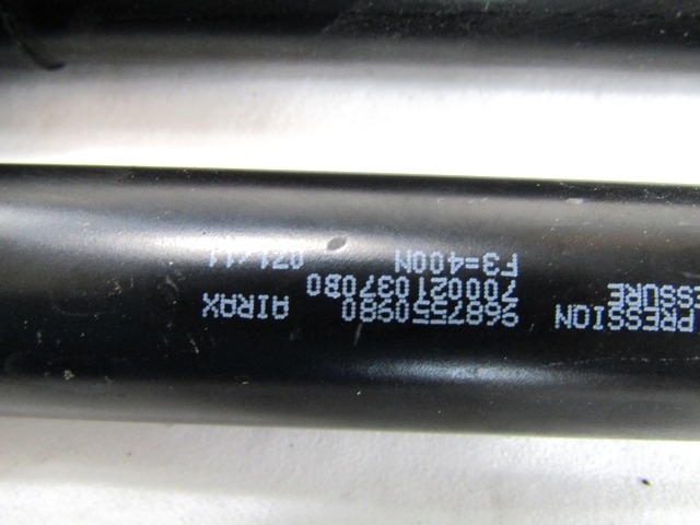 GAS PRESSURIZED SPRING, TRUNK LID OEM N. 9687550980 ORIGINAL PART ESED CITROEN DS3 (2009 - 2014) BENZINA 16  YEAR OF CONSTRUCTION 2011