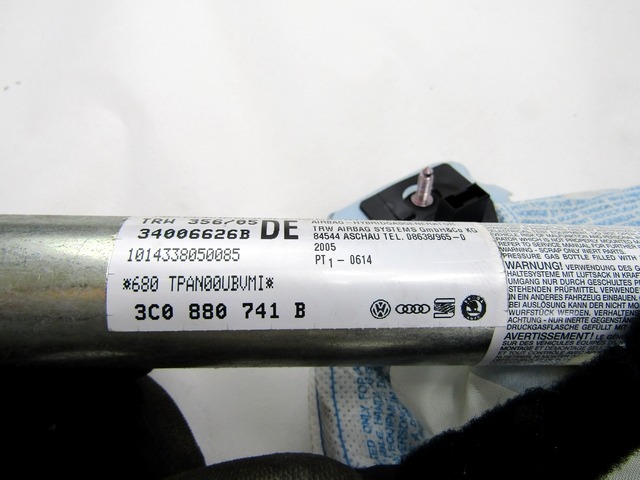 HEAD AIRBAG, LEFT OEM N. 3C0880741B ORIGINAL PART ESED VOLKSWAGEN PASSAT B6 3C BER/SW (2005 - 09/2010)  DIESEL 20  YEAR OF CONSTRUCTION 2006