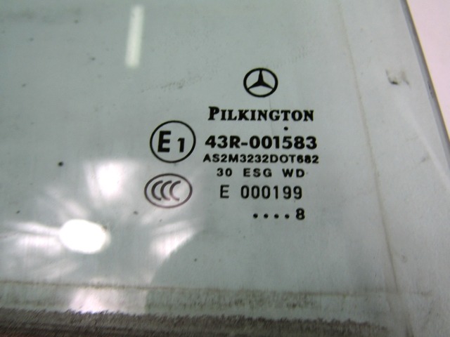 DOOR WINDOW, TINTED GLASS, REAR RIGHT OEM N. A1697351410 ORIGINAL PART ESED MERCEDES CLASSE B W245 T245 5P (2005 - 2011) DIESEL 20  YEAR OF CONSTRUCTION 2008