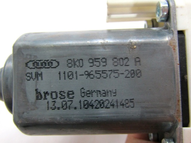 FRONT DOOR WINDSCREEN MOTOR OEM N. 8K0959802A ORIGINAL PART ESED AUDI A6 C6 4F2 4FH 4F5 RESTYLING BER/SW/ALLROAD (10/2008 - 2011) DIESEL 30  YEAR OF CONSTRUCTION 2010