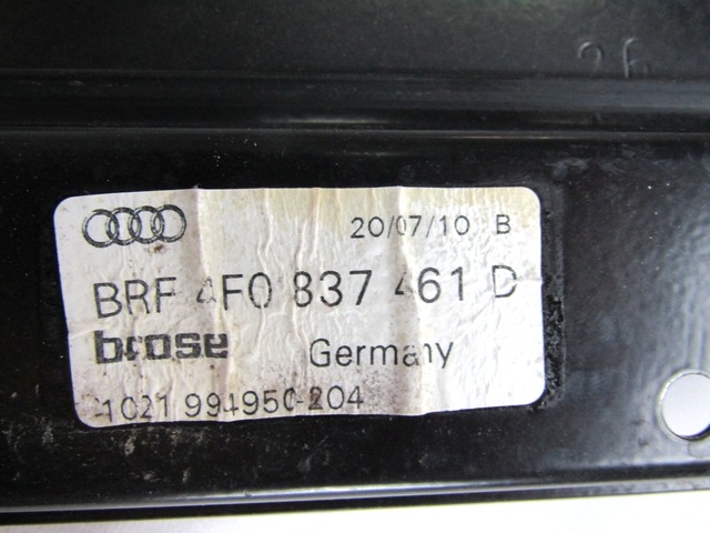 FRONT DOOR WINDSCREEN MECHANISM OEM N. 4F0837461D ORIGINAL PART ESED AUDI A6 C6 4F2 4FH 4F5 RESTYLING BER/SW/ALLROAD (10/2008 - 2011) DIESEL 30  YEAR OF CONSTRUCTION 2010