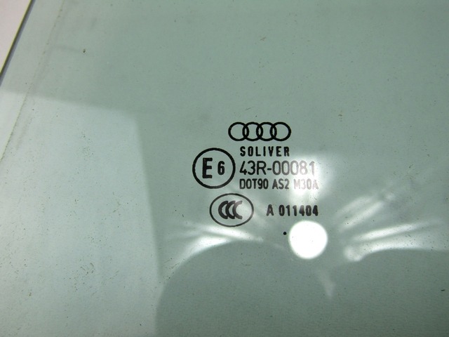 DOOR WINDOW, TINTED GLASS, REAR LEFT OEM N. 4F9845205 ORIGINAL PART ESED AUDI A6 C6 4F2 4FH 4F5 RESTYLING BER/SW/ALLROAD (10/2008 - 2011) DIESEL 30  YEAR OF CONSTRUCTION 2010