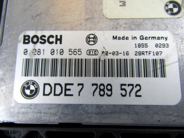 BASIC DDE CONTROL UNIT / INJECTION CONTROL MODULE . OEM N. 281010565 ORIGINAL PART ESED BMW SERIE 3 E46 BER/SW/COUPE/CABRIO LCI RESTYLING (10/2001 - 2005) DIESEL 20  YEAR OF CONSTRUCTION 2002