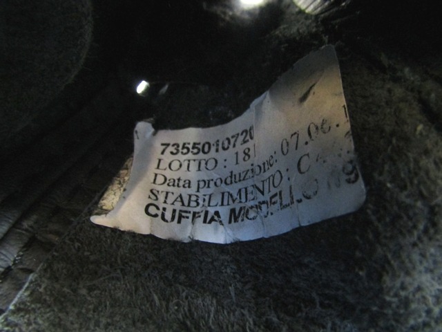 15 GEARSHIFT GAITER OEM N. 7355010720 ORIGINAL PART ESED FIAT PUNTO EVO 199 (2009 - 2012)  BENZINA 14  YEAR OF CONSTRUCTION 2011