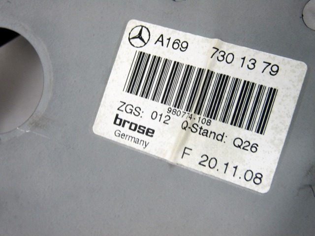 DOOR WINDOW LIFTING MECHANISM REAR OEM N. A1698204542 ORIGINAL PART ESED MERCEDES CLASSE A W169 5P C169 3P RESTYLING (05/2008 - 2012) BENZINA 15  YEAR OF CONSTRUCTION 2008