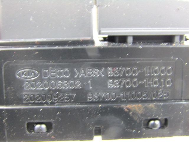 SWITCH HAZARD WARNING/CENTRAL LCKNG SYST OEM N. 93700-1H000 ORIGINAL PART ESED KIA CEE'D (2006-2012) DIESEL 16  YEAR OF CONSTRUCTION 2010