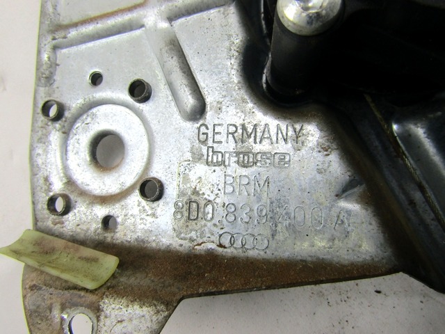 DOOR WINDOW LIFTING MECHANISM REAR OEM N. 8D0959802E ORIGINAL PART ESED AUDI A4 B5 BER/SW (1994 - 12/2000) DIESEL 19  YEAR OF CONSTRUCTION 2000