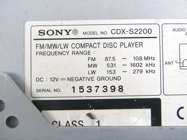 RADIO CD?/ AMPLIFIER / HOLDER HIFI SYSTEM OEM N.  ORIGINAL PART ESED FIAT PUNTO 188 MK2 R (2003 - 2011) DIESEL 13  YEAR OF CONSTRUCTION 2004