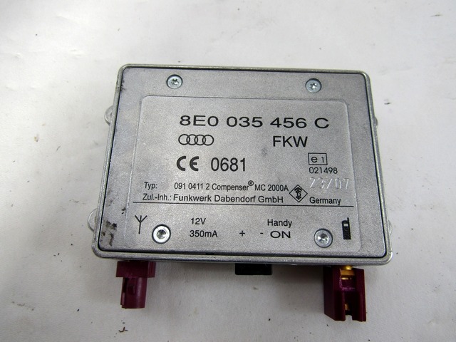 AMPLIFICATORE / CENTRALINA ANTENNA OEM N. 8E0035456C ORIGINAL PART ESED AUDI A6 C6 4F2 4FH 4F5 BER/SW/ALLROAD (07/2004 - 10/2008) DIESEL 27  YEAR OF CONSTRUCTION 2007