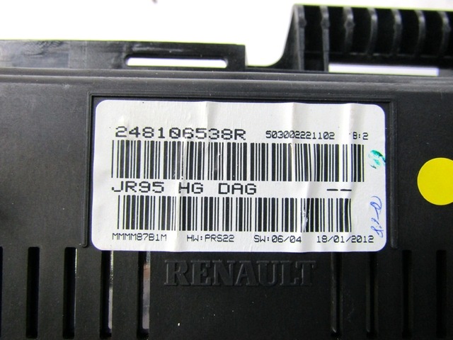 INSTRUMENT CLUSTER / INSTRUMENT CLUSTER OEM N. 248106538R ORIGINAL PART ESED RENAULT SCENIC/GRAND SCENIC (2009 - 2016) DIESEL 15  YEAR OF CONSTRUCTION 2012